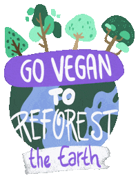 Go Vegan Climate Change Sticker by _AnimalSaveMovement_