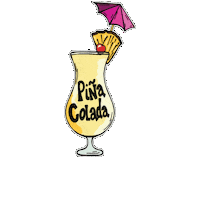 Pina Colada Party Sticker