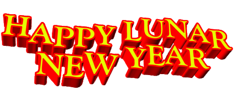 lunar new year text Sticker