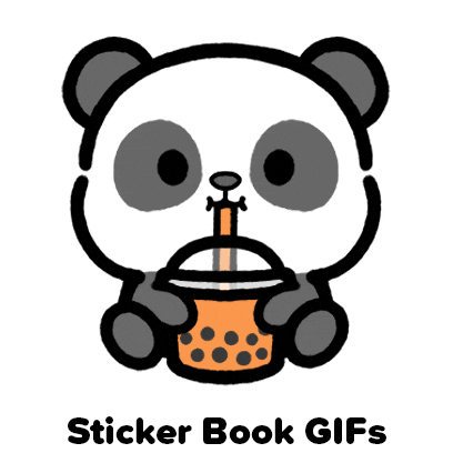 Bubble Tea Drinking Sticker by Sticker Book iOS GIFs