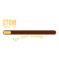 Loading New Work Sticker by STOM Productions