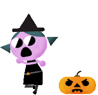 Scared Trick Or Treat Sticker by Mioe Studio