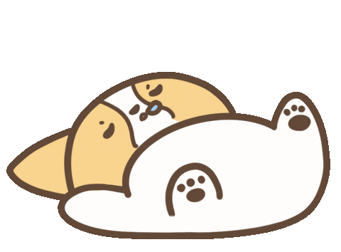 Tired Good Night Sticker by corgiyolk