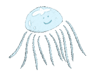 KaoruHirano happy sea jellyfish くらげ Sticker