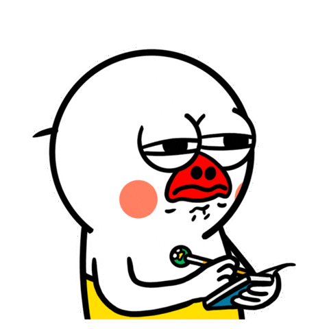 Serious Writing Sticker by kwaesam