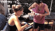 Guy Gets Girlfriend With Beer Chug Gag GIF by ViralHog