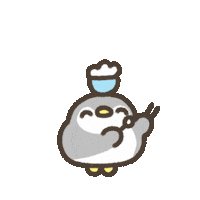 Penguin Lunch Sticker