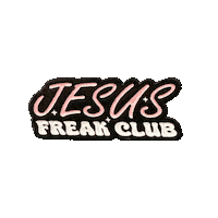 pinnedpins club jesus christian freak Sticker