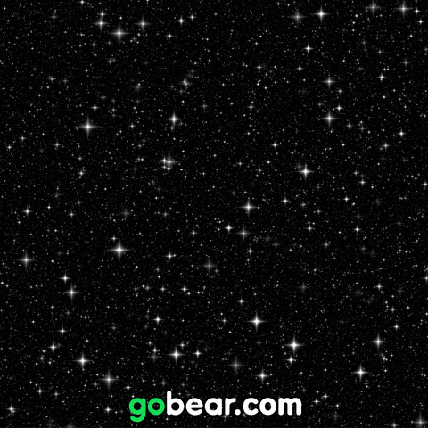 gobear cute cartoon space star wars GIF