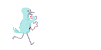 My_E game pixel blue run GIF