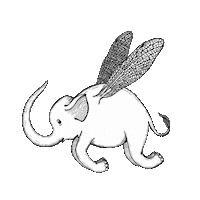 shamanthi fly flying elephant shamanthi Sticker