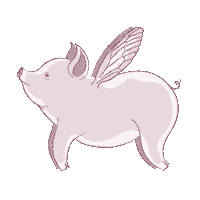 shamanthi fly flying pig flyingpig Sticker
