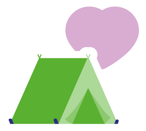 Heart Camping Sticker by Obelink | Alles voor kampeergeluk