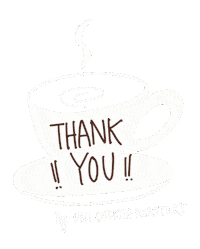 Thanks Cafe Sticker by uni coffee roastery