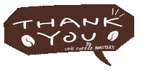 Thanks Thank You Sticker by uni coffee roastery