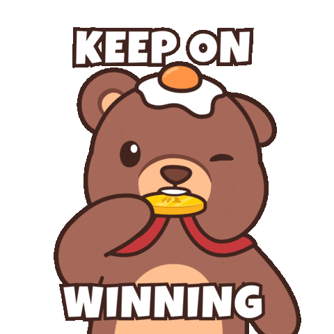 Teddy Bear Win Sticker by BEARISH