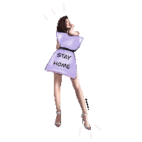 Girl Stay Home Sticker