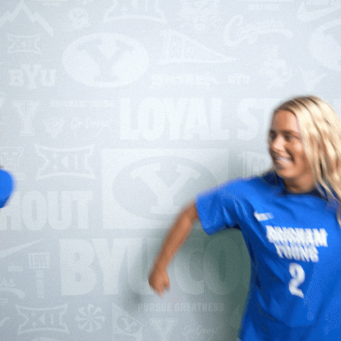Besties Chest Bump GIF by BYU Cougars