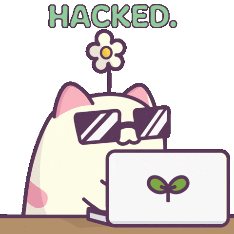 Kitty Hacking Sticker by Castaways
