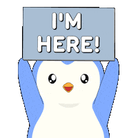 Here I Am Sticker by Pudgy Penguins