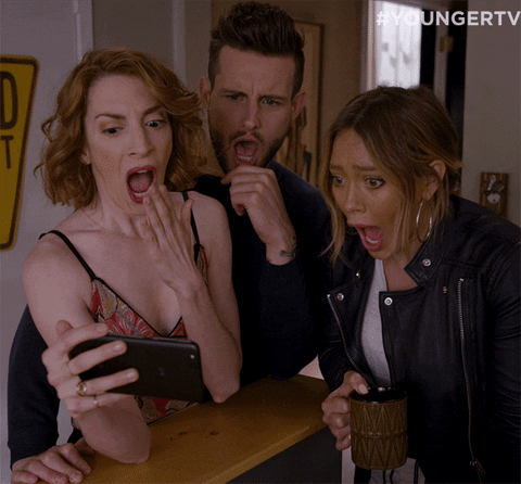 shock wow GIF by YoungerTV