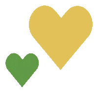 Green And Gold Hearts Sticker by Baylor University