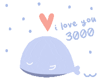 alittlesomethingstudio love whale i love you 3000 alittlesomething Sticker