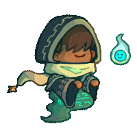 polygonalmind ghost timekeeper polygonal mind tomb chaser Sticker