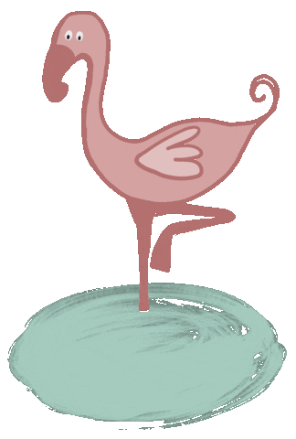 SalutStefanie giphyupload flamingo flamingo in puddle Sticker