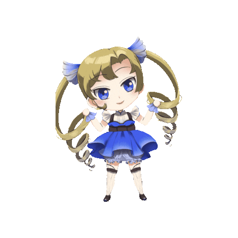 kobane_art giphygifmaker kawaii animegirl ツインテール Sticker