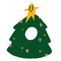 Happy Christmas Tree Sticker