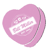 Heart Pink Sticker by Bill Miller Bar-B-Q