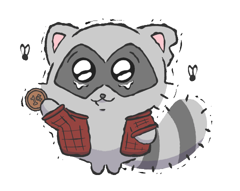 Jakeinaflannel giphyupload oc chibi raccoon Sticker