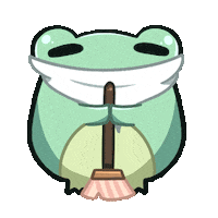 Sofki_2 kawaii clean frog rana Sticker