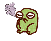 pensamientosdenenufar weed 420 high frog Sticker