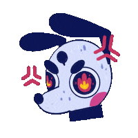 itscosmiccosmic cosmic comet blue dog comet the blue dog Sticker