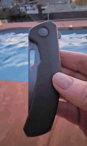 nilknarf1 folding knife flipper knife magnacut archer fding knife GIF