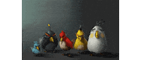 Lying Angry Birds Sticker