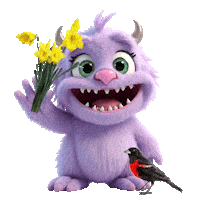 Spring Cute Monster Sticker