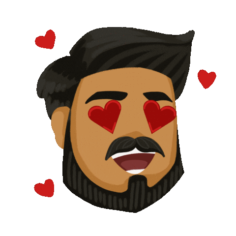 In Love Hearts Sticker