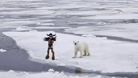 freezing polar bear GIF by GWAR