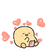 I Love You Chick Sticker