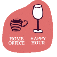 Happy Hour Coffee Sticker by famintas