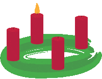 Candle Advent Sticker by Der Wein-Bischoff