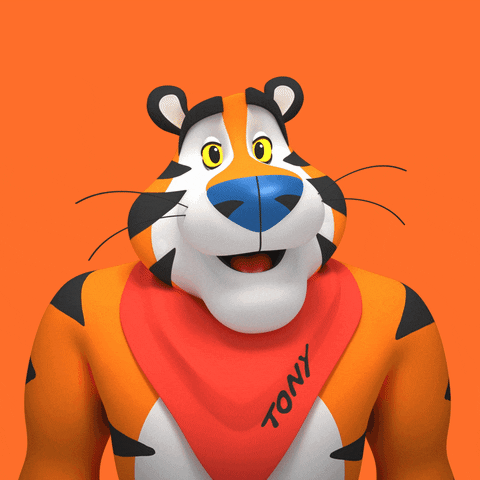 tony the tiger smile GIF by Frosted Flakes