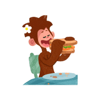 thisisteeandmo kids eating monkey lunch Sticker