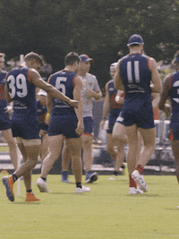 Melbourne Football Club Fist Bump GIF by Melbournefc