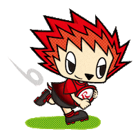 RedHurricanes_official run rugby ラグビー redhurricanes Sticker