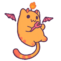 Cat Fire Sticker by Castaways