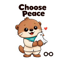 Be Kind Love Sticker by Otto the Otter by GleeSpace